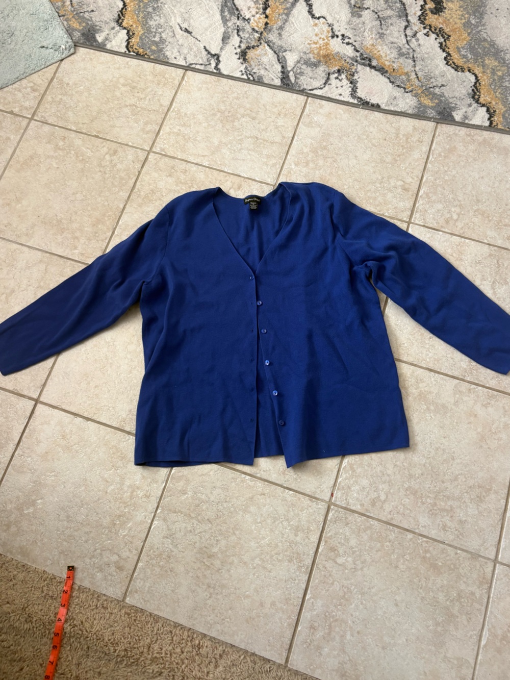 Designers Originals Royal Blue V neck cardigan 1x cotton